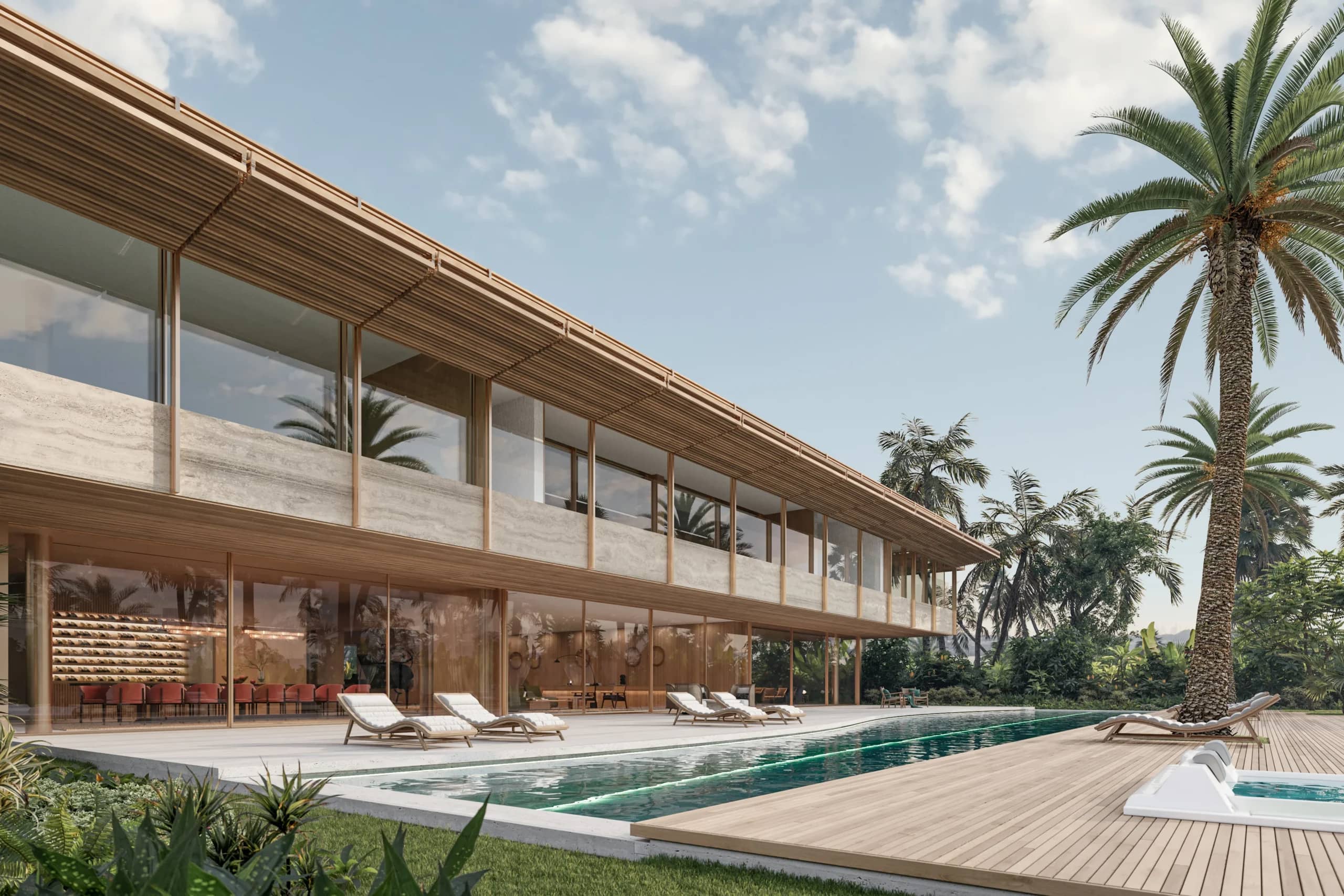 Exterior 3D Visualization of a Luxurious Villa in Dubai